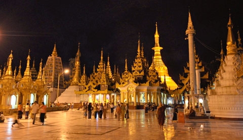 Shwedagon pagoda, Myanmar