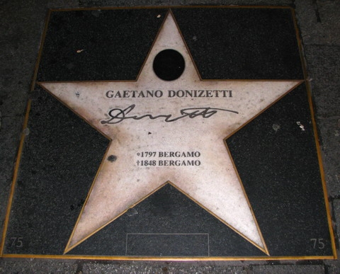Steaua lui Gaetano Donizetti din Viena