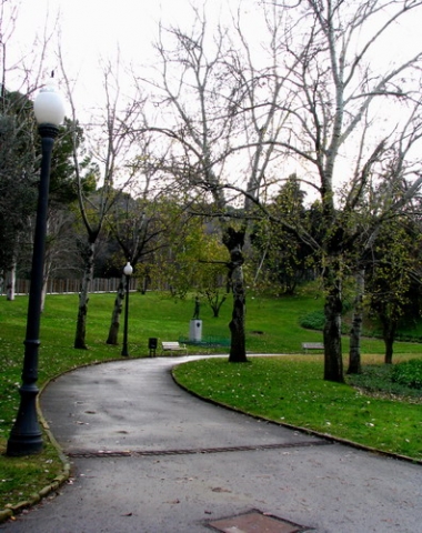 In parc, pe Montjuic