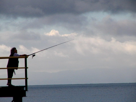 Pescuind in mare