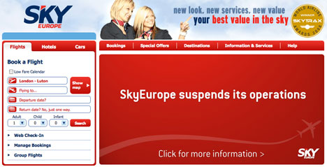 sky europe website