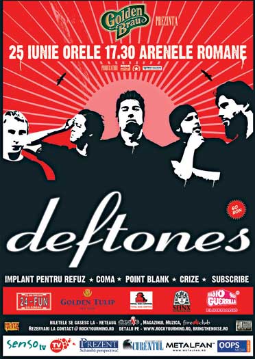 Concert Deftones, Bucuresti