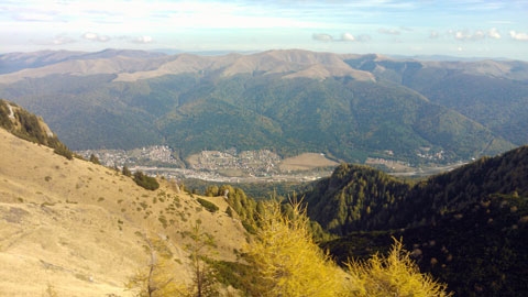 Busteni, top view
