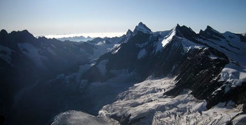 Panorama de pe Vf Eiger