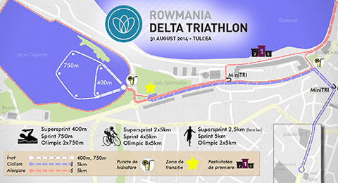 traseu Rowmania Delta Triathlon